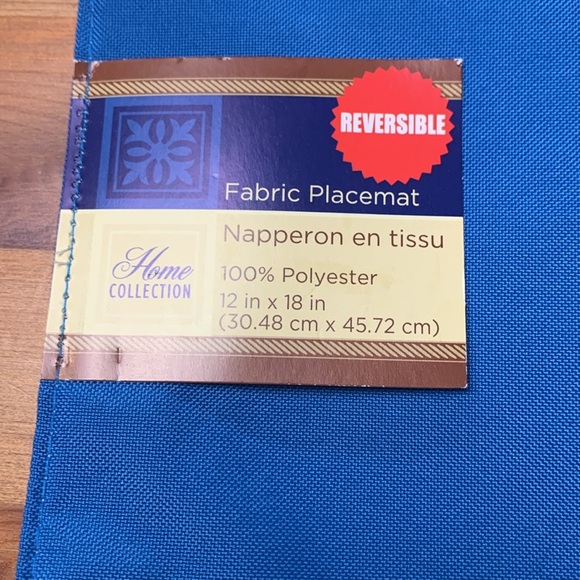 Home Collection NWT Set of 2 Reversible Placemats 18” by 12” - Picture 4 of 4